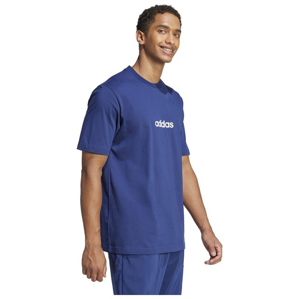 Koszulka męska adidas ESSENTIALS granatowa bawełniana