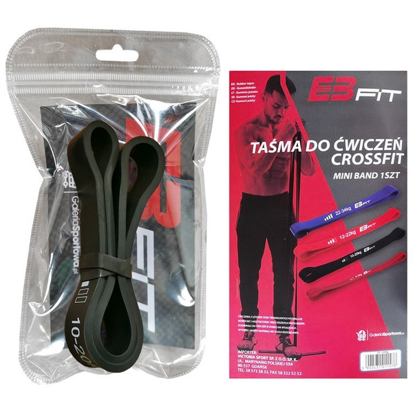 Guma treningowa Mini Band Eb Fit 10-20kg czarna