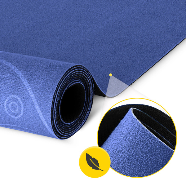 Mata do ćwiczeń fitness, jogi 183x61cm1,5mm niebieska