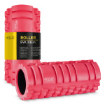 Wałek do masażu z wypustkami EVA 33 cm różowy