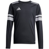 Koszulka dla dzieci adidas Squadra 25 Long Sleeve Jersey czarno-biała JJ0047