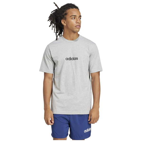 Koszulka męska adidas ESSENTIALS szara bawełniana