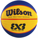 Piłka koszykowa Wilson Fiba 3x3 replica RBR żółto-niebieska WTB1033XB