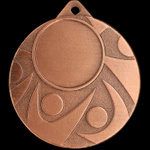 Medal stalowy 50mm brązowy z miejscem na emblemat MMC5850