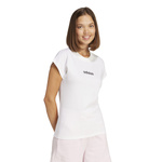 Koszulka damska adidas Essentials Linear Cotton biała JC8239