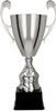 Puchar metalowy srebrny z przykrywką H-44cm, R-140mm 4105/EP