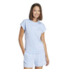 Koszulka damska adidas Essentials Linear Cotton błękitna