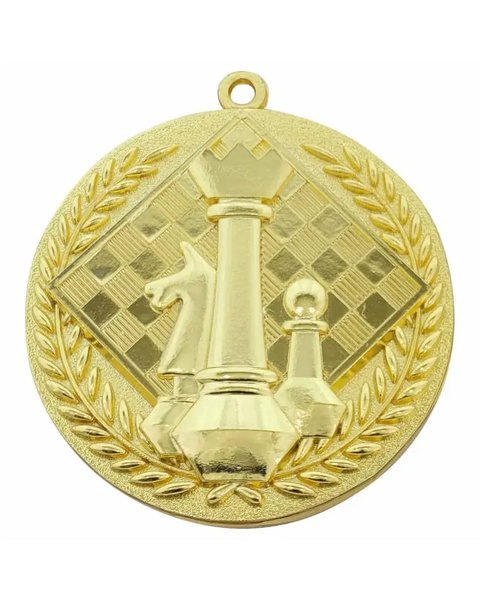 Medal metalowy złoty SZACHY M137/Z