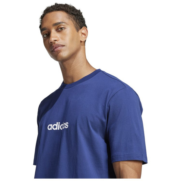Koszulka męska adidas ESSENTIALS granatowa bawełniana