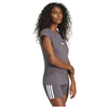 Koszulka damska adidas Essentials Linear Cotton ciemnoszara JC8236