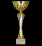 Puchar metalowy złoto - srebrny H-24,5cm, R-100mm 9271E