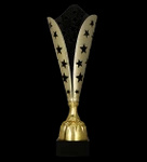 Puchar metalowy złoto - czarny H-39,5cm 3157D