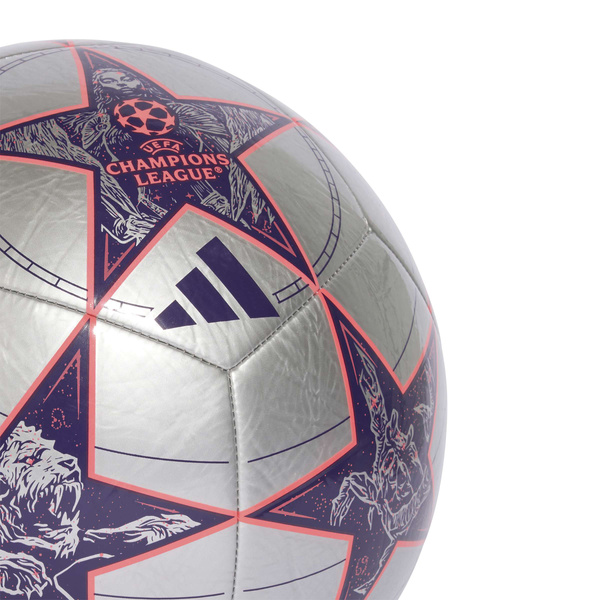 Piłka nożna adidas UCL Club 25/26 League Stage srebrna