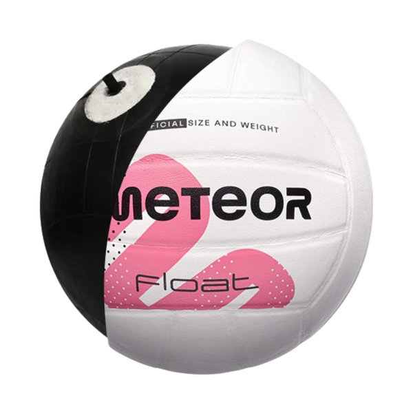 Piłka siatkowa Meteor Pvc biało-różowa 17411