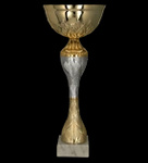 Puchar metalowy złoto-srebrny H-23cm, R-80mm 9266F