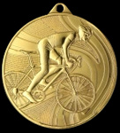 Medal stalowy złoty - kolarstwo - 50mm MMC38050