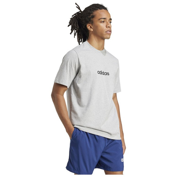 Koszulka męska adidas ESSENTIALS szara bawełniana