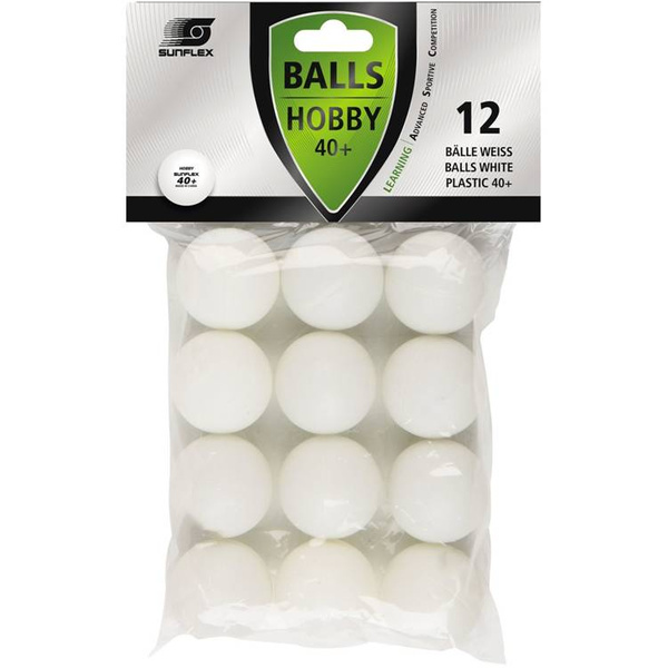 Piłeczki do ping ponga Sunflex Hobby białe 12 szt. 20806